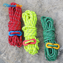 Outdoor tent 4mm reflective wind rope Sky curtain windproof rope Fixed draw rope Tent rope accessories Travel clothesline