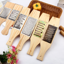 Household multifunctional grater size stainless steel copper iron sheet pine wooden board new vegetable cutting silk cutting tool