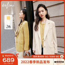 Evelyn Fried Street Suit Jacket 2022 Explosions Spring New Corduroy Two Color Straight Suit Little