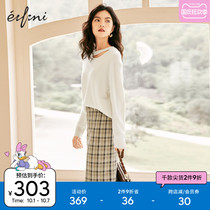 Evelly Plaid slim skirt women 2021 Autumn New retro skirt temperament high waist Plaid Medium-length dress