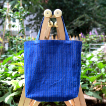 Handheld portable shopping bag womens bag handmade patchwork old coarse cotton soil cloth lunch bag shoulder bag