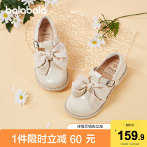 Balabala girls leather shoes single shoes princess shoes women sweet 2022 new spring and autumn children's shoes in the big tide