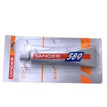 Sanhe sealant 589 gasket-free rubber silver adhesive automobile machinery high temperature resistant pressure resistance oil Waterproof high elastic quick drying