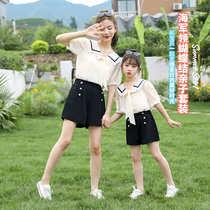 Not the same pro-loading summer dress Navy collar shirt Mother woman dress Summer Yanggas Blow Street 2022 New Tide Suits