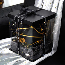 Gift box for sneakers basketball gift box transparent football packaging box boys birthday transparent gift box portable