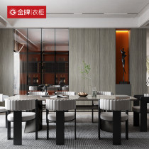 Gold Kitchen Cabinet Gold Wardrobe Custom Entrance to the family Xuanguan Bedroom Cloakroom Cloakroom Full House Phantom