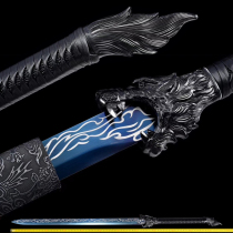 Longquan city integrated don cross swords high manganese steel don transverse knife on townhouse sword defense tang jian brotherhood of blades knife not edge