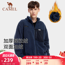 Camel outdoor fleece men winter plus velvet warm cashmere tooling womens top fleece thickened jacket