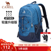 Camel outdoor waterproof mountaineering bag large capacity hiking shoulder bag men and women leisure sports travel backpack