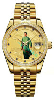 Leader Supreme Gold Diamond Country Watch Gold Diamond Watch