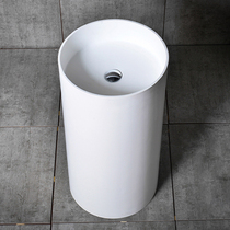 Artificial stone column basin washbasin art column basin Thin edge one-piece molding round BS-8516