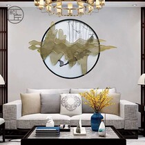 New Chinese hand-painted landscape wrought iron pendant home hotel background wall decoration wall hanging tea room bedroom living room wall decoration