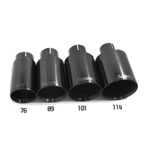 Hot sale for Toyota Crown Reiz gti large caliber 101114 modified exhaust pipe tail throat titanium black car 89