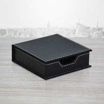 Leather office note box seat brooch storage box desktop business card box note box office supplies low price