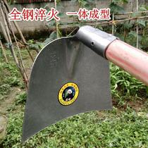 Construction site All-steel cement hoe digging sand hoe open ditching ground weeding grass planting vegetables agricultural hoe triangle rake