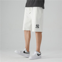 NY shorts mens five-point pants summer pants loose Xinjiang cotton casual pants white sweatpants wear pants