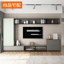 Champ House Matching TV Cabinet Tea Table Combination Small Family Living Room Modern Light Lavish Simple Bedroom TV Cabinet Customised