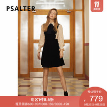 Shadow Psalm Women 2021 autumn new college style shirt lapel collar long sleeve simple slim dress