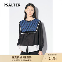 Poetry Colorful Dress 2022 Springtime New Round Collar Wool Weave Mosaic two shirt wool-knitted sweatshirt