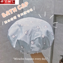 Double shower cap female waterproof bath cap summer kitchen headgear anti-oil smoke womens fashion hair mask special bath hat