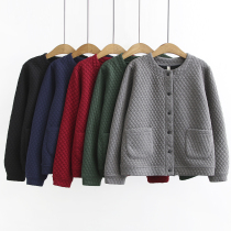 Middle - aged mother loaded cotton clothes in autumn and winter 2021 long sleeve warm coat cotton coat large cotton clothes