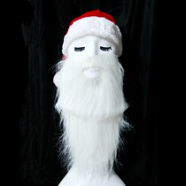 Santa Claus white beard dressed as old grandpa long white Hu shall prop 40cm adult children show supplies props