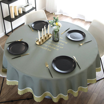 2021 new simple modern solid color cotton linen waterproof and oil-proof disposable household square table cover round table tablecloth