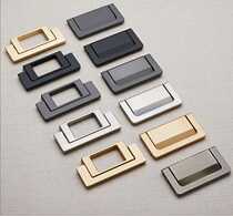 Bed Head Cabinet Custom Wardrobe Drawer Free of perforated invisible small pull handle flat buckle hand gold silver color black five gold pieces