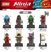 Xinhong Ren Zai X0155 Phantom Ninja Red Snake Samurai Legion Time Blade Assemble Building Block Man Tsai Toy