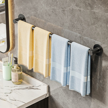 Punch-free toilet towel rack storage Rod rack extended double pole bathroom single pole adhesive hook toilet shelf