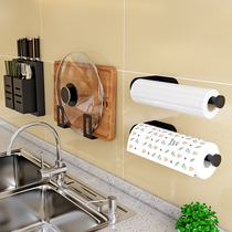 Kitchen tissue holder oil-absorbing roll paper plastic wrap bag storage lazy rag artifact non-perforated wall-mounted