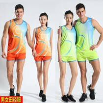 Physical examination track and field training suit suit mens and womens sprint competition vest custom team uniform printing size running quick-drying air permeability