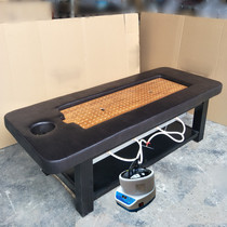 Solid Wood beauty bed massage bed health care home body therapy bed Chinese medicine fumigation machine fumigation bed stainless steel inner basin