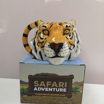 Puckator Tiger Head Lion Animal Ceramic Cup 3D Stereo Dog Head Cup Coffee Cup