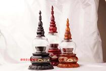 Stupa Taiwan Shanyuantang red sandalwood wooden large stupa pagoda pagoda crystal pagoda temple tower