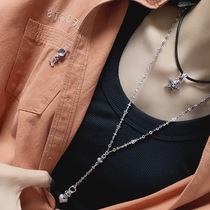 Necklace female S925 silver light luxury Korean love crown necklace fairy air niche design 2021 sterling silver sweater chain
