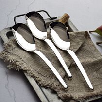 High-end customer ordering diversion design export Italian food grade stainless steel spoon salad spoon