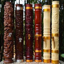 Yunnan bamboo hookah copper wire carving dragon and phoenix hookah gun barrel Solid wood Sabili pipe Resin large smoking set