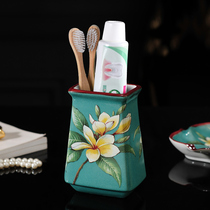 Placed Shelf Ceramic Toothbrush Holder Toilet Toothbrush Holder American Bathroom Wash teeth Tooth Holder comb Tooth Holder