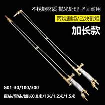 Oxygen cutting and grabbing 30 type acetylene liquefied gas cutting welding tool gun firing suction cutting torch g01-100 feeding needle