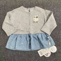 E049 Pawel girl BB girl knit clothed denim splicing doll-shirt B81101728