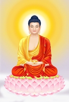 Portrait of the Buddha Pure Land Amitabha Buddha Buddha statue Guide station image picture paper double-sided plastic seal