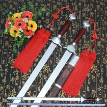Huanglong Mulan double sword performance sword Taiji sword martial arts soft sword fitness sword send sword spike not open blade