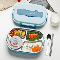 304 stainless steel separated lunch box student office worker Japanese canteen to eat easy to carry childrens lunch box