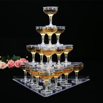 New champagne tower Wedding props Wedding stage acrylic cup tower Birthday party champagne tower shelf