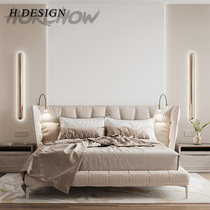 Mr Xiao Italy custom BB simple master bedroom furniture 1 M 5 cloth wood bed 1 8 meters double nuptial bed