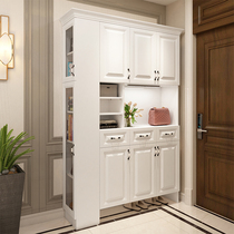 Simple modern foyer cabinet shoe cabinet Nordic living room door partition cabinet European-style foyer entrance cabinet room hall coat cabinet