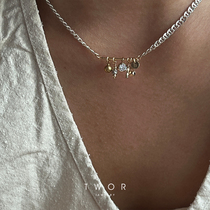 TWOR Original VIP Designs American 14k Ginlang Lindong Lingong Lingong Lingui S925 Silver Necklace Clock Chain