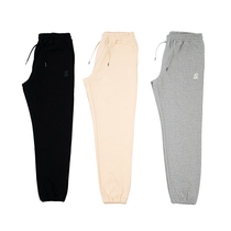STA2022 Spring Foundation S Star Tenders Embroidered Black Grey Apricots Color Pure Color Loose Motion Casual Long Pants