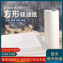 Rectangular oil paper 50 double-sided silicone oil paper cake non-sticking paper oven baking pan for household baking oil absorption